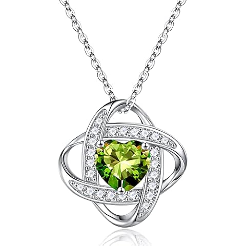 TINGN 925 Sterling Silver Birthstone Necklace Cover