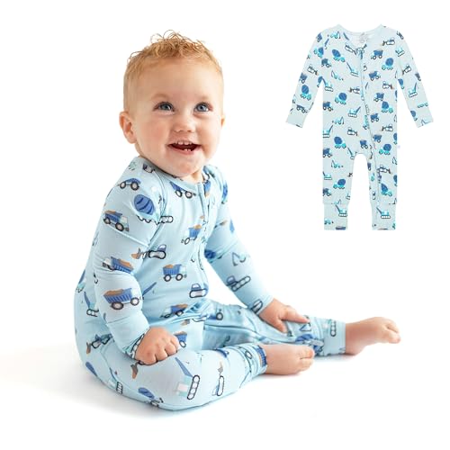 Image of Posh Peanut Baby Rompers Pajamas Made from Soft Viscose from Bamboo - Newborn Baby Boy Clothes - Kids One Piece PJ