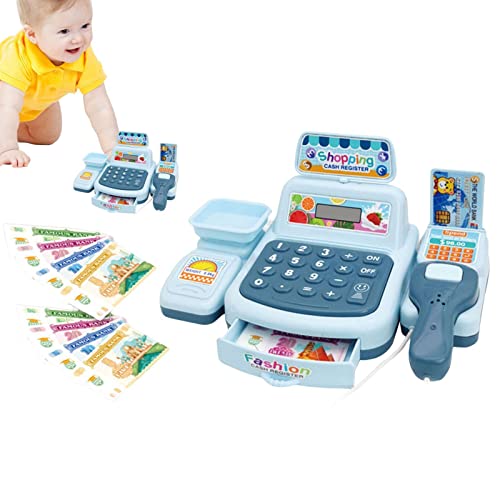 Elektronische Kasse Spielzeug Supermarkt Registrierkasse Für Kinder Mit Registrierkasse Kaufladen Zubehör Rollenspiel… – Bild 7