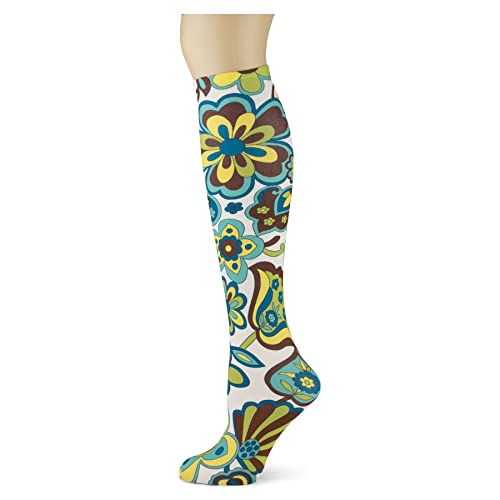 Image of Soxtrot Women's 3 Pairs Knee High Trouser Socks, Classy and Colorful Printed Patterns, Silky Smooth Material