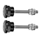 OVAQUIXI Motorhaube Schnellverschluss-Pins, 22 mm, 2 Stück, Universal Aluminiumlegierung Bonnet Pins