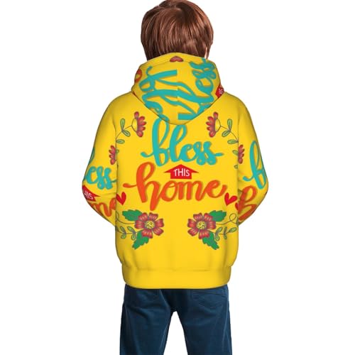 Blooming Sunflower Field Kid Hoodies Boys Sweatshirts Girls Pullover with Pocket4