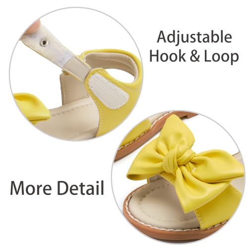 Image of ESTINE Toddler /Little Kid Girls Bow Open Toe Flat Evening Dress Sandals