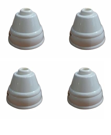 BHATI Ceiling Fan Canopy | Ceiling Cups Suitable For All Types of Fans | Color - White | Size - Free Size | Pack of 4