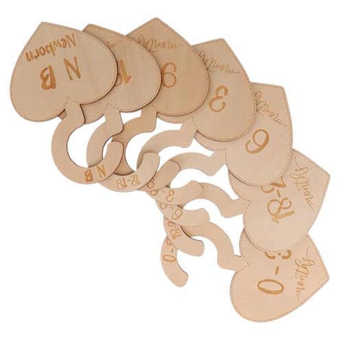 Toddmomy 7Pcs Clothes Dividers for Closet Hanger Organizers with Month Information Essential Nursery Storage for Newborn to Months
