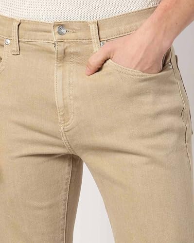 Image of Gap Men Skinny Fit Solid Print Mid Rise Lightlyly Washeded Jeans