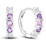 Earrings for Women, 925 Sterling Silver Hoop Earring Jewelry for Women, Colorful Cute Fashion Graduation Birthday Gifts for Girls