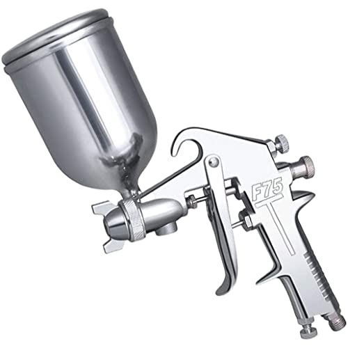 F75 Paint Spray Gun Spray Gun Pot Pneumatic Tool Household Sprayer Paint Pneumatic Spray Guns Tool With Upper Pot For Yard Car Driveway Patio Deck Cleaning House Furniture Painting Home Outdoors #TOP3