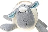Beeztees Welpen Plüschtier Herzschlag, Plüsch-Hund für Welpen, weiß/grau, 35x20x14 cm