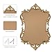 Varsoul Gold Baroque French Vintage Wall Mirror- 17 * 26.5in Decorative Mirror for Bathroom, Bedroom, Living Room, Hallway