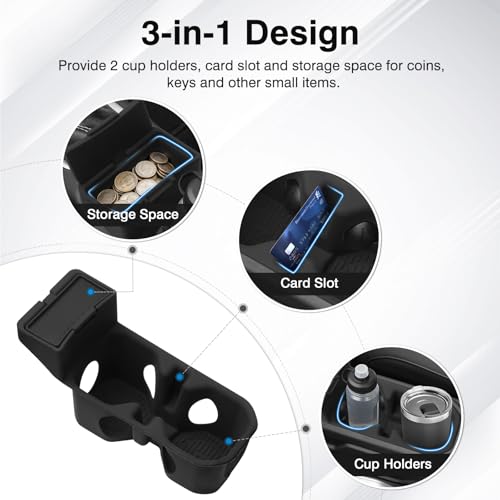 Portavasos de silicona compatible con Jeep Wrangler JL JLU 2018-2025 miniatura 5
