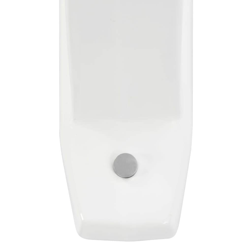 Urinario separador de cerámica blanco montaje en pared 86 cm largo 39 cm ancho con material de montaje para baño invitados aseo comercial higiene y renovación