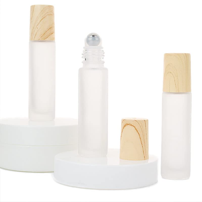 12 Stück Rollerflaschen Aus Milchglas – 10 Ml, Mit Edelstahl-Rollerball & Aluminium-Deckel, Für ätherische Öle, Parfüm & Aromatherapie