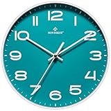 MOVEBEST 10 Inch Modern Minimalist Silent Non-Ticking Quartz Battery Operated Easy to Read Wall Clock for Living Room, Bedroom, Office, Kitchen, Bathroom