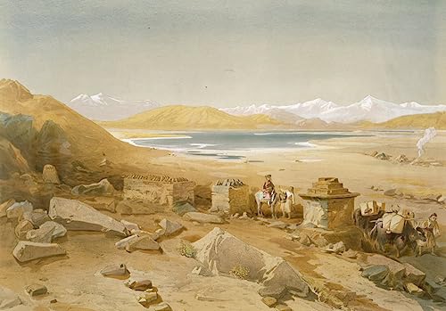 Impression d'affiches Salt Lake Thibet de William Simpson Toile 60x90cm