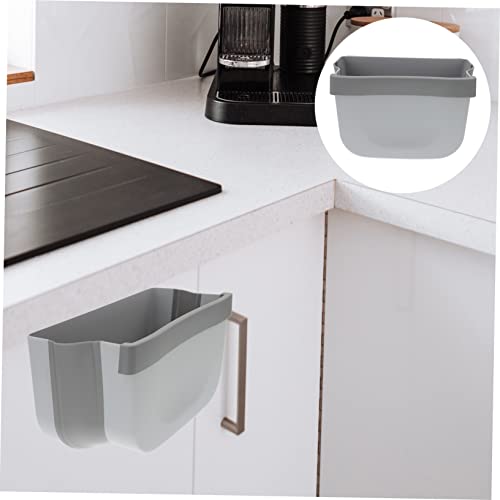 Caneca de basura plegable para colgar color gris claro miniatura 6