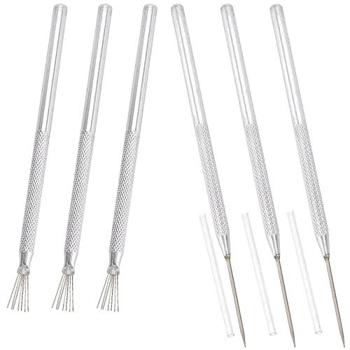 GORGECRAFT 2 Style 6PCS Clay Needle Ceramic Detail Tools Pottery Sculpture Needle Detail Tool Clay Modeling Sculpture Playdough Pro Needle Texture Tools for Carving Scraping Modeling & Other
