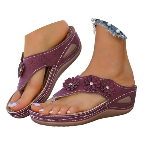 Sandales d'été plateforme confortables à enfiler contre les pieds chauds