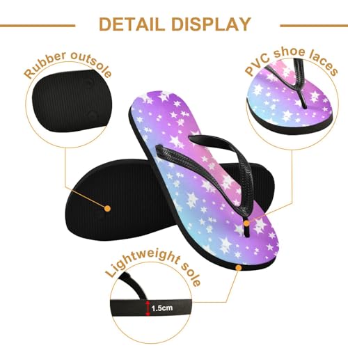 STAYTOP Rainbow Stars Flip Flops Sandals of Men's & Women's,Sandals Beach Slippers Shower Slides2