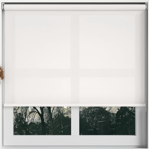Image of Roller Blinds for Windows 63 Inch W X 48 Inch L | Light Filtering Roll-Up Shades Sun UV Protection for Home & Office White| Customised Size | Heavy Duty in 38 MM Pole