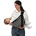 Baby Carrier Sling Wrap-Baby Sling-Soft Adjustable Ring Sling for Mom&Dad Support Babies Under 7-36month (Black)