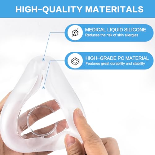 Image of Replacement Cushion for ResMed Airfit F20, Compatiable with Orignal Airfit F20 Frame & Elbow,Replacement Full Face CPAP Mask Cushion,Soft & Durable, Cover Nose and Mouth, 1 Pack, Large