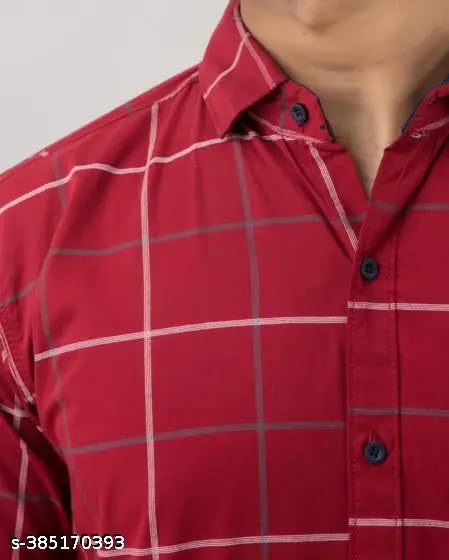 Image of Men's Cotton Casual Shirt, Brown, Full Sleeves, Regular Fit