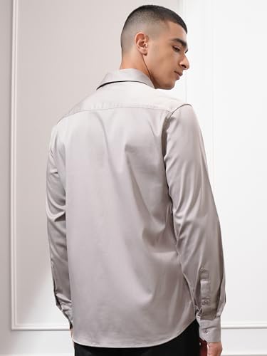 Image of Highlander Men's Slim Fit Formal Shirt | Solid Formal Shirt for Men | Comfortable Fabric | Stylish Design for Everyday Use & Office Wear