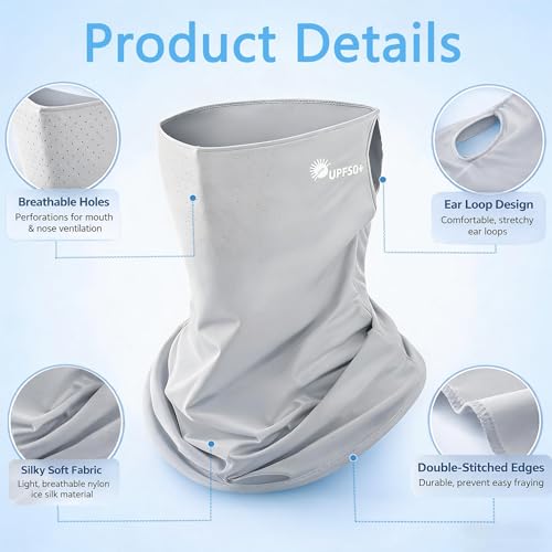 Summer UV Sun Protection Face Cover for Women Men Cooling BreathableIce Silk Mask Gaiter for Outdoor Sports