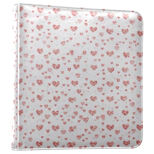 Álbum de Fotos Scrapbook DIY Auto adhesivo 3 Anillos 40 Páginas 8x10 Corazones para San Valentín miniatura 1
