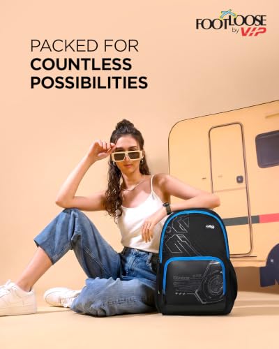 Image of FOOTLOOSE by VIP Nomad Laptop Backpack for Men & Women | 26 Litre Travel Backpack with 15.6 inch Laptop Compartment | Office, College, School Bag