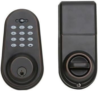 KP200 Oil Rubbed Bronze Single Cylinder Digital Deadbolt with Remote Control and Exterior Keypad
