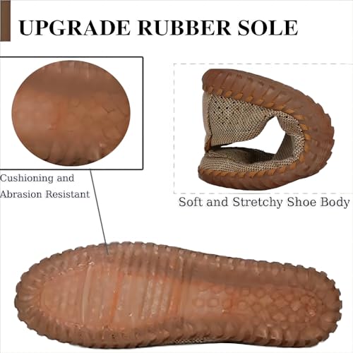 Men's Wide Loafers Breathable Arch Support Casual for Walking Slip-on Lightweight Handmade Cave Outdoor Shoes4