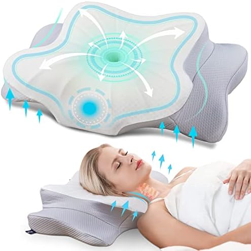 DONAMA Cervical Pillow for Neck and Shoulder,Contour Memory Foam ...