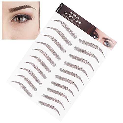 Eyebrow Transfers Stickers for Women & Girls -, Lasting, Peel-Off False Eyebrows in Brown-08, Makeup Solution for -Looking Brows - Image 3
