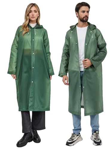 welsberg 2x Regenponcho Regenmäntel Wasserdicht Damen und Herren...