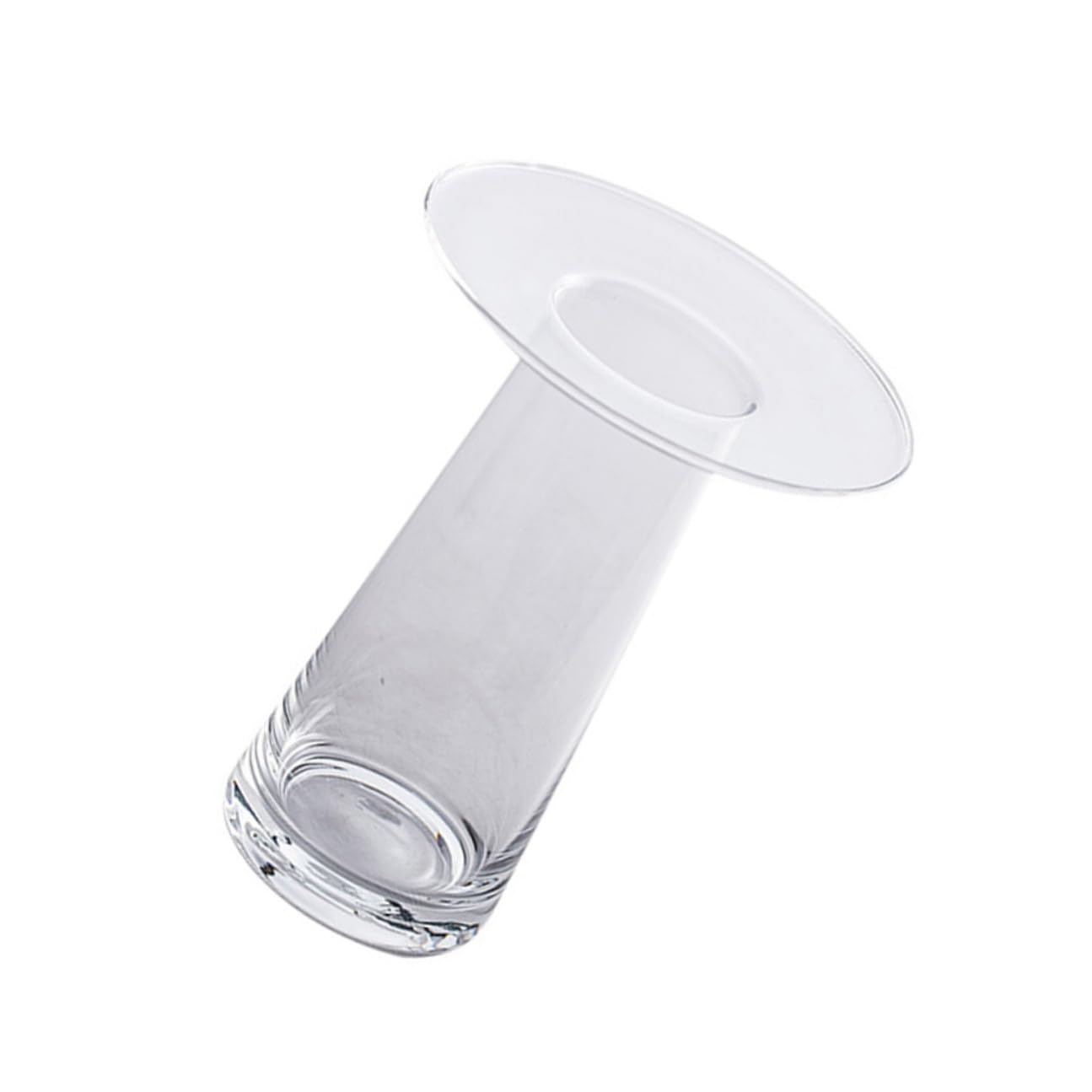 Vase en verre transparent petit format pour composition de fleur