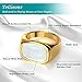 YeGieonr Gold Rings for Women Trendy Non-tarnish Chunky Gold Plated Ring, Waterproof Stainless Steel Gold Jewelry Gift