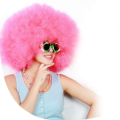 MQSS Clown Kostüm Afro Perücke für Erwachsene Kind Weihnachten Halloween Party Dress Up Wollhaare Karneval Karnevalskostüme Accessoires Cover