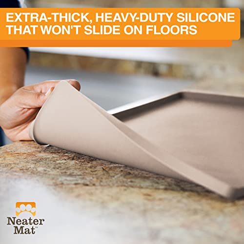 Neater Pet Brands Neater Mat – Waterproof Silicone Pet Bowls Mat – Protect Floors from Food & Water (Cappuccino, 32″ x 24″ Silicone) Neater Pet Brands Neater Mat – Waterproof Silicone Pet Bowls Mat – Protect Floors from Food & Water (Cappuccino, 32″ x 24″ Silicone)