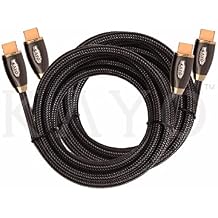 4K HDMI Cable -KAYO High Speed HDMI 2.0 Cable 18Gbps[Supports 4K HDR,UHD,3D,2160P,1080P,Ethernet] -Premium Nylon Braided HDMI Cord-Audio ReturnARC,Xbox 360,PS4/PS3,MacBook,Apple TV,Roku 6FT -2PK