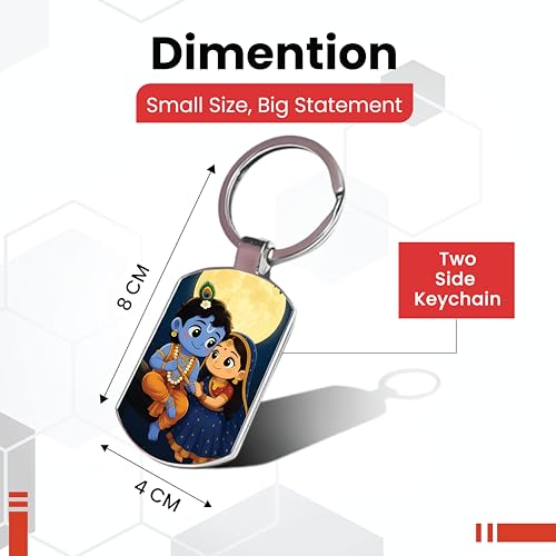 Image of Stylish Metal Keychains with Permanent Glossy Print - Inspirational Quotes & Spiritual Designs - Perfect Key chains for loved ones, Personal Use, Gifts & Return Gifts