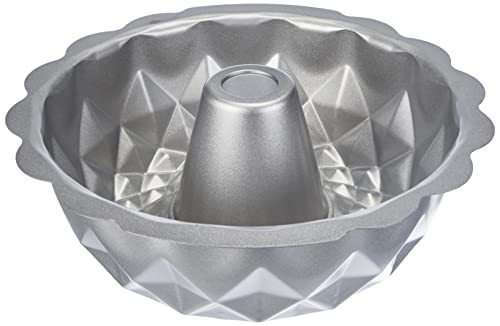 Decora Diamond Cake PAN Ø 20 X 8 H cm Non-Stick, Acciaio, Grey
