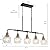 KSANA Chandeliers for Dining Room, 5 Light Linear Chandelier Modern Farmhouse Kitchen Island Light with Seeded Glass Pool Table Light for Kitchen, Dining Room, Living Room