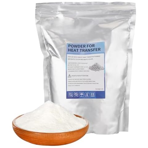 DTF Powder White 1kg/ 35.3 oz, Hot Melt Adhesive Digital DTF Powder for Sublimation, DTF PreTreat Transfer Powder for All Fabric, Compatible with DTF and DTG Printers Cover