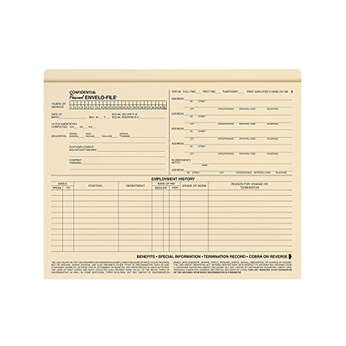Complyright Employee Personnel Envelo - File (A0717)