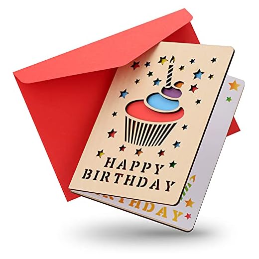 Tarjetas De CumpleañOs para Ella, Tarjeta De Madera para Mamá, Tarjetas De Madera para CumpleañOs, Tarjeta De CumpleañOs De Madera para Novia, Amiga, Esposa, Esposo, con Sobres (Cumpleaños B)