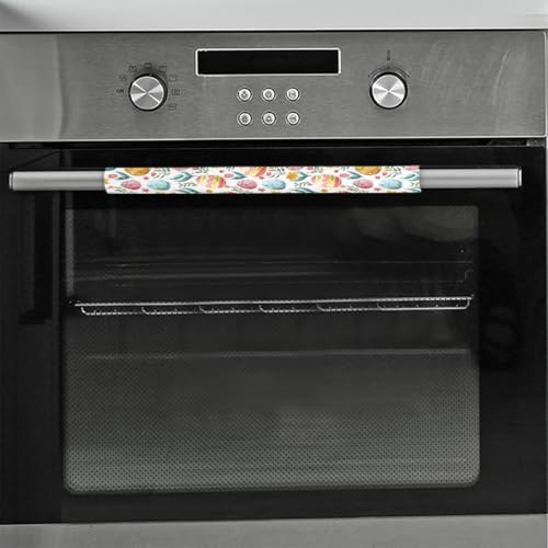 Image of Pardick Easter Refrigerator Door Handle Covers Set of 2, Eggs Flower Fridge Handle Cover Washable Fridge Dishwasher Door Spring Decor Protector Handle Cover, Keep Your Kitchen Appliance Clean
