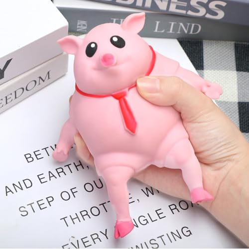 XIKTTK Anti Stress Schwein Quetsch Spielzeug, Spielzeug Schwein, Stressball Schwein, Stressschwein, Schwein Zum Schlagen, Wutschwein Erwachsene Groß, Anti Stress Schwein Gummi Pig XXL