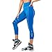 Zumba High Waisted Athletic Cropped Workout Capri Leggings For Women, Jersey Azul 0, S para Mujer